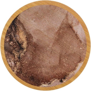 Кръгла дървена подложка за чаша с красив дизайн