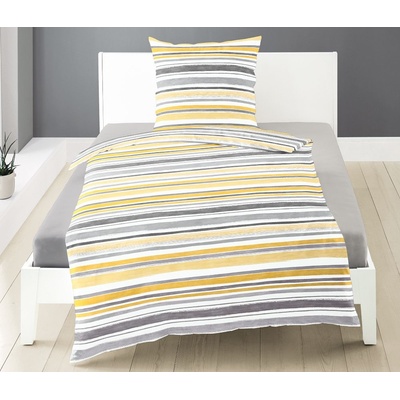 Bierbaum obliečka bavlna satén 3327 Stripe Yellow 140x200 70x90