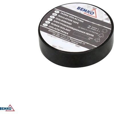 Bemko izolačná páska 15 mm x 10 m čierna BM-E30-PVC1510BL
