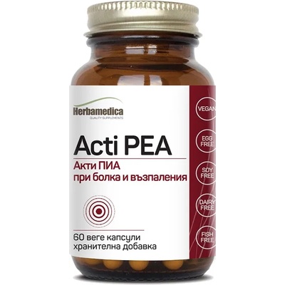 Herbamedica Acti PEA, 400 mg, 60 веге капсули, Herbamedica