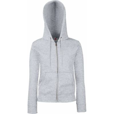 Fruit of the Loom mikina Premium Lady-Fit Hooded Jacket s kapucí na zip dámská bílá