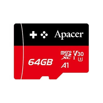 Apacer pamäťová Gaming card V30 A1 64GB micro SDXC AP64GMCSX10U7-RAGC