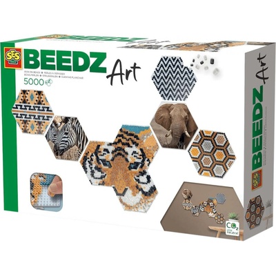 SES Creative Beedz Art - Šestihranné podložky Safari