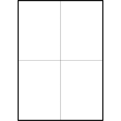 Eobaly.cz Samolepící bílé matné etikety A4 105 x 148,5 mm 4 etiket 100 ks