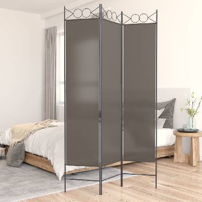 vidaXL 3dílný paraván antracitový 120 x 220 cm textil