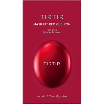 TIRTIR Mask Fit Red Cushion Trial Kit - Дълготраен фон дьо тен в гъбичка комплект тестери 6 цвята: 10C-17N