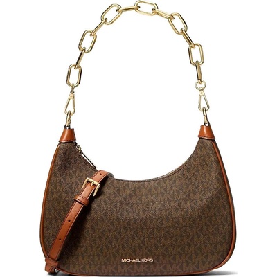 Michael Kors crossbody kabelka Cora lg logo brown hnědá