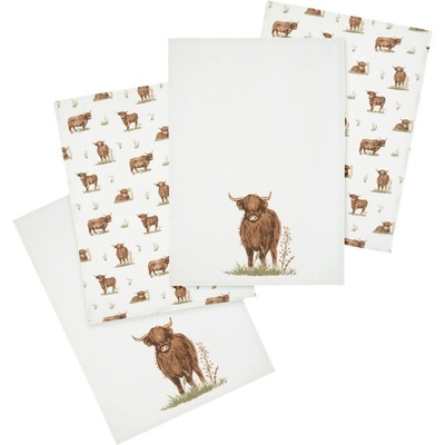 Catherine Lansfield Памучни кърпи за съдове в комплект от 4 бр. 50x70 cm Angus Highland Cow - Catherine Lansfield (KT/60644/W/TT4/NT)