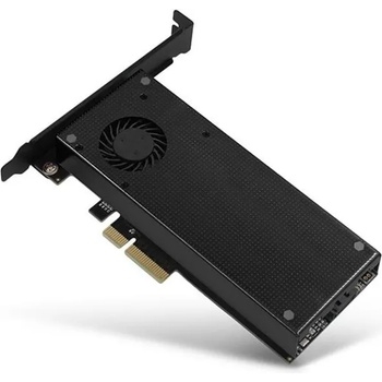 AXAGON PCEM2-DC PCI-E 3.0 4x - DUAL M. 2 SSD (NVMe + SATA), dual voltage, up to 110mm SSD, fan + heatsink (PCEM2-DC)