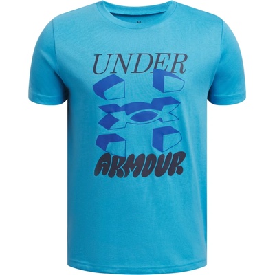 Under Armour UA B Split Big Logo SS modrá