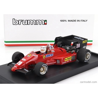 Brumm Ferrari F1 126c4 N 28 Belgium Gp 1984 Rene Arnoux With Driver FigureČervená Černá 1:43