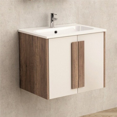 InterCeramic Конзолен шкаф за баня InterCeramic ICP 6451 с умивалник 6451/2 - стенен модел, 61 см (ICP 6451)