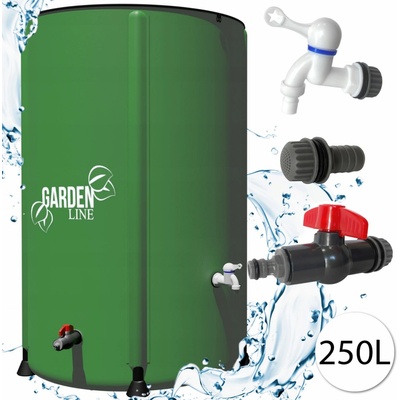 Garden Line DES3280 Skládací nádrž na dešťovou vodu 250 L, zelená