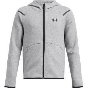 Under Armour Поларена блуза Under Armour Kids Unstoppable Tech Fleece Full-Zip Hoodie - Grey