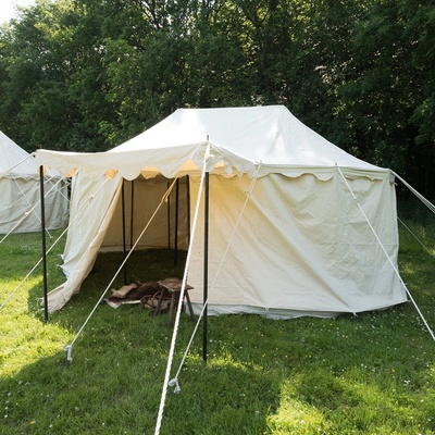Deepeka Rytířský stan Burgund 4x6m, 425 g/m2, přírodní barva