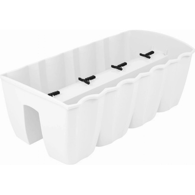 Nohel Garden Truhlík CROWN na zábradlí plastový bílý 58x28 cm – Zboží Dáma