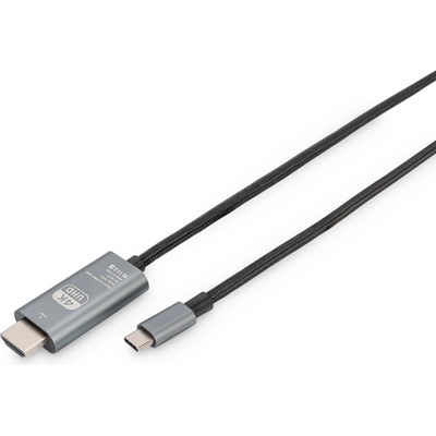 ASSMANN USB Type-C adapter cable, Type-C to HDMI A M/M, 2.0m, 4K/60Hz, 18GB, bl, gold (DB-300330-020-S)