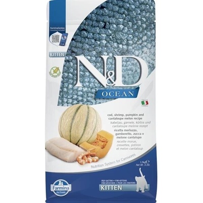 N&D Ocean Kitten Cibo Per Gatti - Merluzzo, Gamberetti, Zucca E Melone 5 Kg - Foto 12