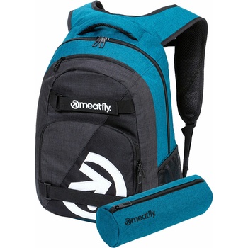 MEATFLY раница Exile Petrol Heather/Charcoal Heather 24 L + МОЛИВНИК БЕЗПЛАТНО | Синя | Обем 24 L Meatfly | Sin | Момчешки | ONE SIZE