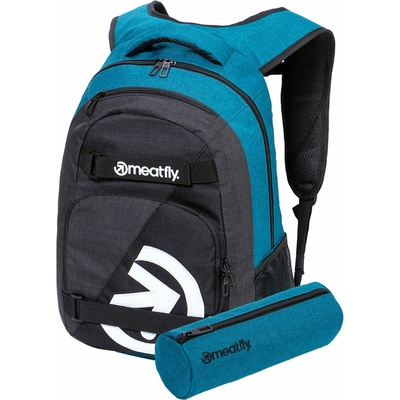 MEATFLY раница Exile Petrol Heather/Charcoal Heather 24 L + МОЛИВНИК БЕЗПЛАТНО | Синя | Обем 24 L Meatfly | Sin | Момчешки | ONE SIZE
