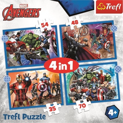 TREFL Stateční Avengers 4v1 35,48,54,70 dielov