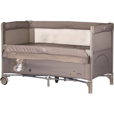 Chipolino Бебешка кошара с падаща страна Chipolino - Релакс, тирамису (KOSIRE258TR)