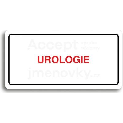 ACCEPT Piktogram UROLOGIE - bílá tabulka - barevný tisk