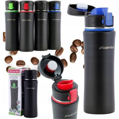 Kamille Termohrnek černo zelený 500 ml
