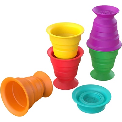 Baby Einstein Сензорни играчки за баня Baby Einstein - Stack & Squish Cups (12494)