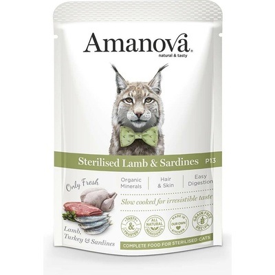 Amanova Cat Sterilised Lamb Sardines GF 85 g