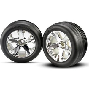 Traxxas колело 2.8", джанта All-Star сребърна, гума Ribbed (2) (предни)