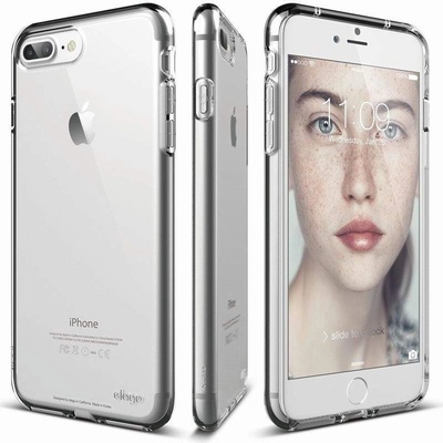 elago S7 Cushion Case + HD Clear Film - силиконов калъф и HD покритие за iPhone 8 Plus, iPhone 7 Plus (прозрачен)