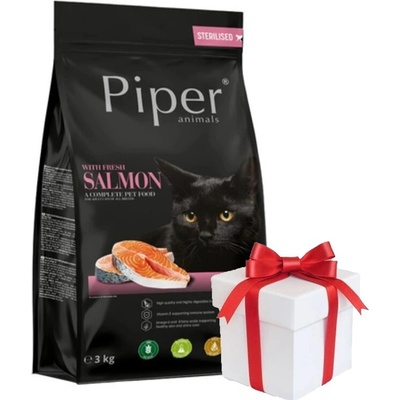 DOLINA NOTECI Piper Animals s lososom pre sterilizované mačky 3 kg