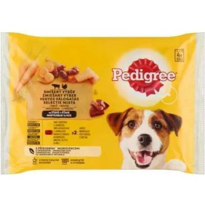 Pedigree Adult hovädzie jahňacie morčacie a mrkva pre dospelých psov 4 x 100 g