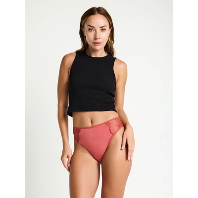 Modibodi Менструални бикини Modibodi Sensual French Hi-Waist Moderate-Heavy Rosewood Pink Modibodi | Rozov | ЖЕНИ | XS