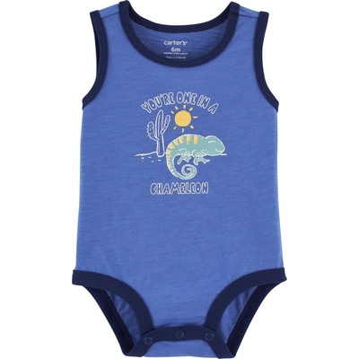 CARTER'S Body bez rukávů Blue Chameleon kluk