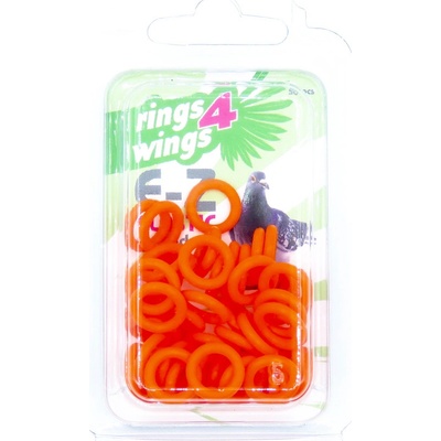 E-Z Elastic Ring Kroužky 8 mm oranžové 50ks