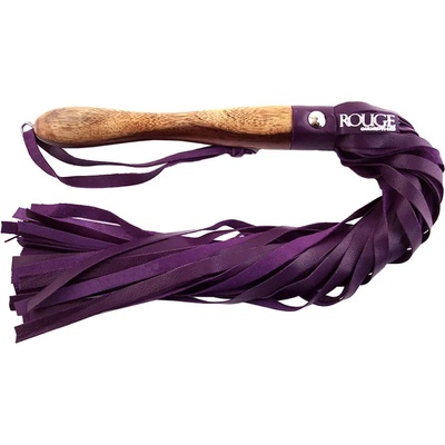 Rouge Garments Камшик от лилава кожа с дървена дръжка