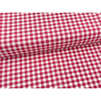 Mirtex Plátno KANAFAS 140/K38 Malinová kostka 10mm šíře 150cm Ceník: METRÁŽ: od 1 metrů