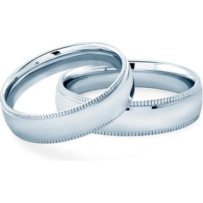 SAVICKI Сватбени халки: бяло злато, кръгли 5 мм