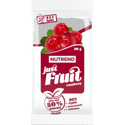 Nutrend JUST FRUIT tyčinka brusinka 30 g – Zboží Dáma