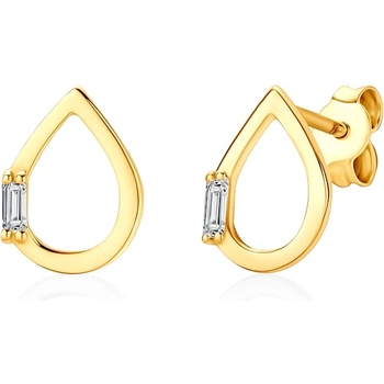 SAVICKI Обеци със сълзи: злато. диаманти