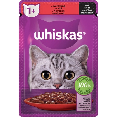 Whiskas Adult hovězí ve šťávě 28 x 85 g