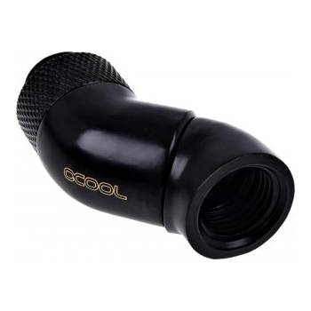 Alphacool Ъглов адаптер Alphacool Eiszapfen, 2 x 45°, G1/4 външна към G1/4 вътрешна резба, Черен мат (1011179)