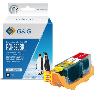 Compatible Глава за CANON Black PGI-520B - 2932B001AA - G&G (NC-R00520BK)