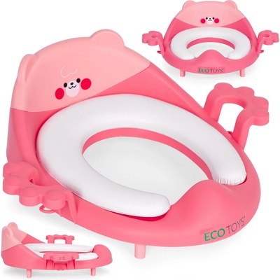 Ecotoys záchodové sedadlo mäkký vankúš ružový