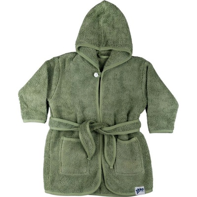 Kikko Dětský biobavlněný froté župan Organic Granite Green