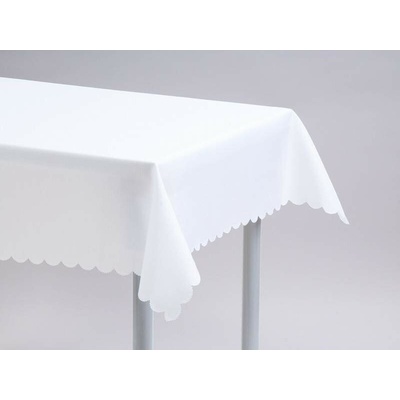 Dreamy Linens Obrus teflónový biely Laňová štruktúra 120x140 cm