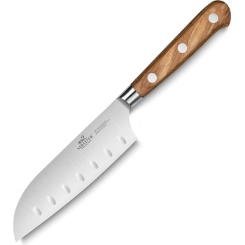 LION SABATIER Нож Сантоку IDEAL PROVENCAO 13 см, неръждаема стомана нитове, кафяв, Lion Sabatier (LS834885)