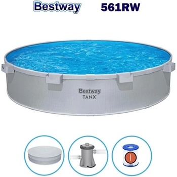 Bestway Басейн с твърди стени Bestway 561RW Tanx, 305x61см, с филтърна помпа и покривало (561RW)